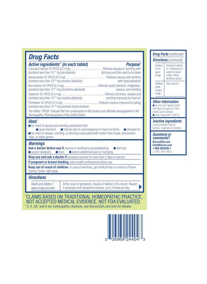 NauseaCalm Relief for Upset Stomach, Nausea, and Vomiting Due to Stomach Flu, Overindulgence, or Motion Sickness - Non-Drowsy - 60 Count