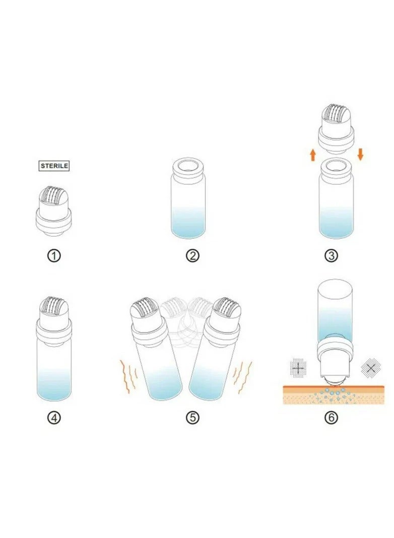 Hydra.Roller Hydra Roller Titanium Skin Care Tool Anti Wrinkles Acne Scars Absorption Aid Skin Care 64 Needles 0.5ml - Image 5