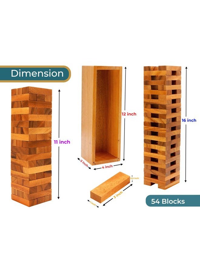 BSIRI Board Games for Families and Kids with a Stacking Block Games of Tumbling Tower Game Classic Wood that Will Challenges Your Skills in Adult Kids and Family to Get Fun Day and Night - Image 4