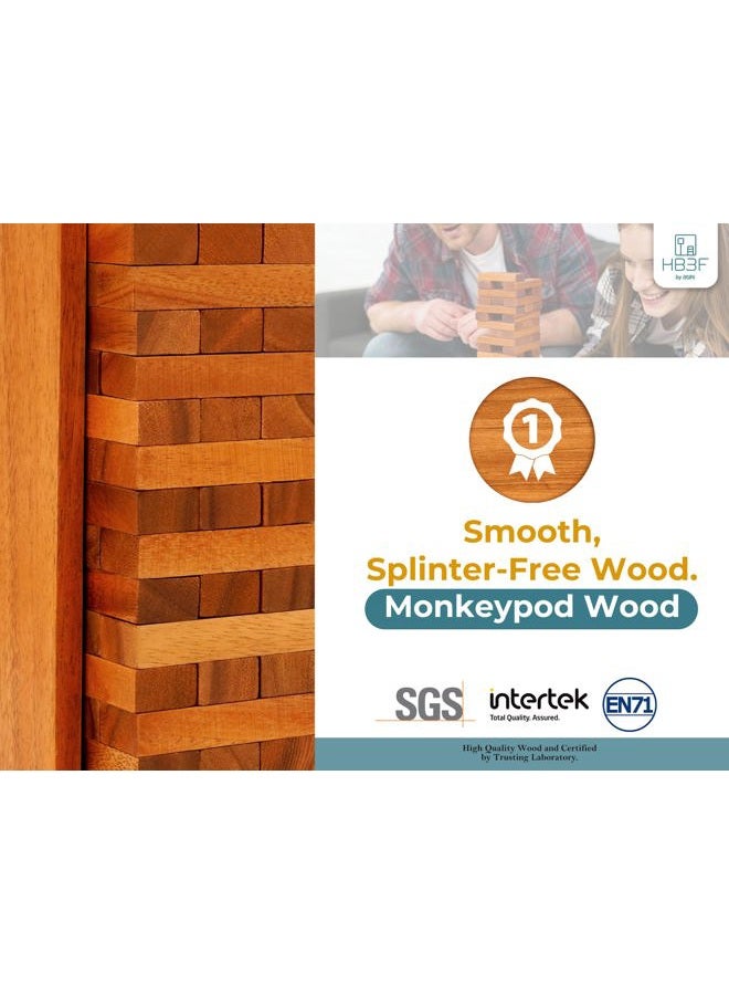 BSIRI Board Games for Families and Kids with a Stacking Block Games of Tumbling Tower Game Classic Wood that Will Challenges Your Skills in Adult Kids and Family to Get Fun Day and Night - Image 3