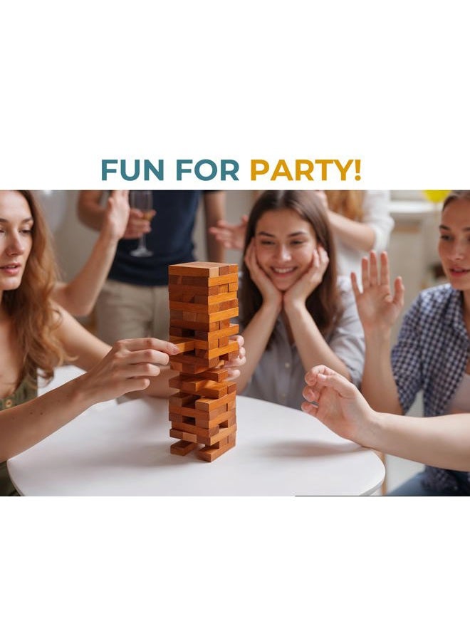 BSIRI Board Games for Families and Kids with a Stacking Block Games of Tumbling Tower Game Classic Wood that Will Challenges Your Skills in Adult Kids and Family to Get Fun Day and Night - Image 2