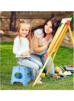 Generic Folding Step Stool for Children, Collapsible Foot Stools 9-Inch Height, Foldable Plastic Stool for Kitchen, Bathroom, Garden, Indoor, Stool Lightweight Outdoor, Holds Up to 300 lbs - Blue  - Image 4