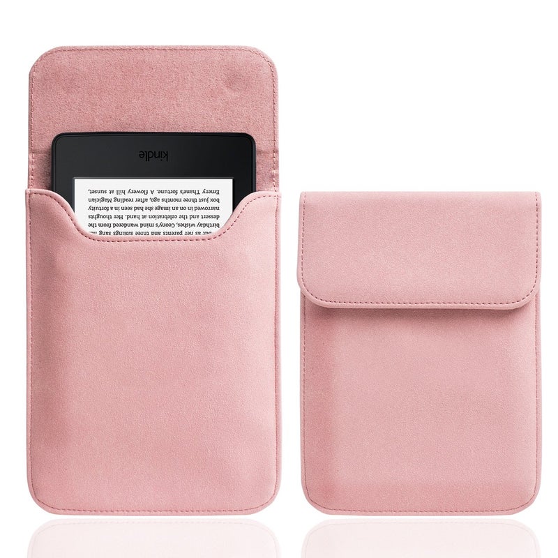 WALNEW 6" Inch Sleeve for Kindle 2024/6" Kindle Paperwhite - Protective Pouch Bag Case Cover, Pink - Image 1