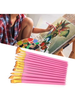 Zerodis Kids Paint Brushes12Pcs Preschool Paint Brushes Set Washable Graffiti Tool Drawing Tools For Home School(Rose Red)  - Image 2
