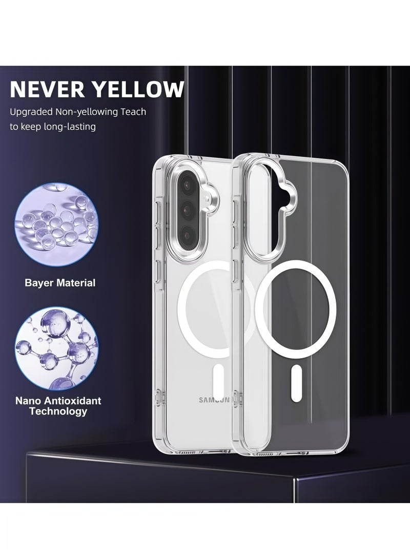 إكس ليفيل الجليد اللون نفاذية عالية الكمبيوتر المغناطيسي شفط الشحن المضادة للسقوط حماية شفافة تناسب سامسونج A36 حالة الهاتف المحمول - Image 2