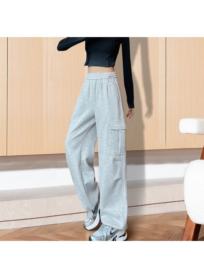 TonLion Spring Korean-style Versatile Sporty Minimalist Floor-length Casual Pants streetwear Chic Loose Fit Slimming Cargo Wide-leg Trousers - Image 2