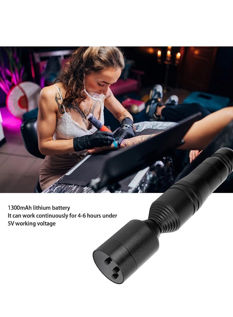 مزود طاقة احترافي لبطارية الوشم، شاشة LCD بواجهة RCA قابلة للتعديل الجهد لآلة الوشم مزود طاقة لاسلكي للوشم (أسود RCA)