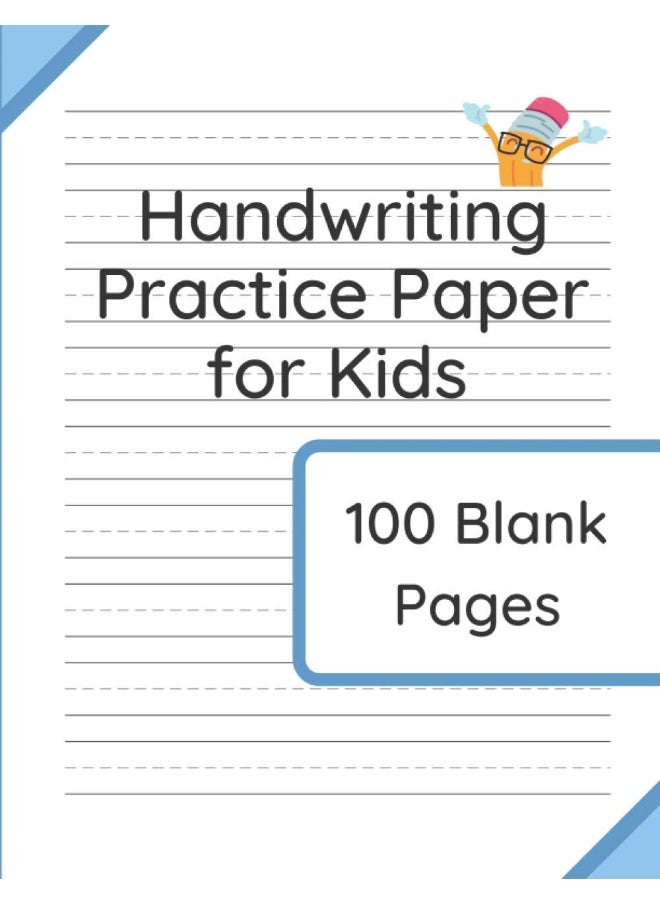 Handwriting Practice Paper for Kids: 100 Blank Pages of Kindergarten Writing Paper with Wide Lines  - Image 1