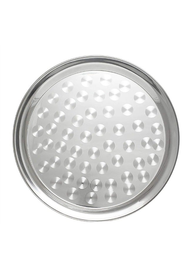 555 Premium Stainless Steel Round Tray 80 cm – Multipurpose Serving Plate for Biriyani, Mandi, Arabic Cuisine, Fruits, Vegetables & More Durable & Decorative Tray for Home, Restaurant, |Mirror Finish