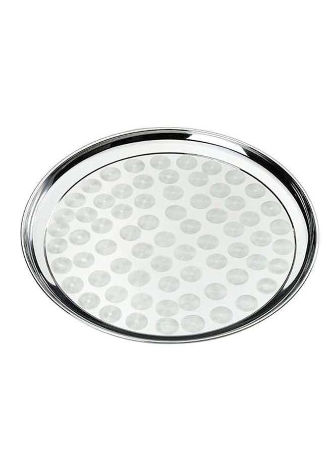A TO Z 555 Premium Stainless Steel Round Tray 80 cm – Multipurpose Serving Plate for Biriyani, Mandi, Arabic Cuisine, Fruits, Vegetables & More  Durable & Decorative Tray for Home, Restaurant, |Mirror Finish  - Image 2