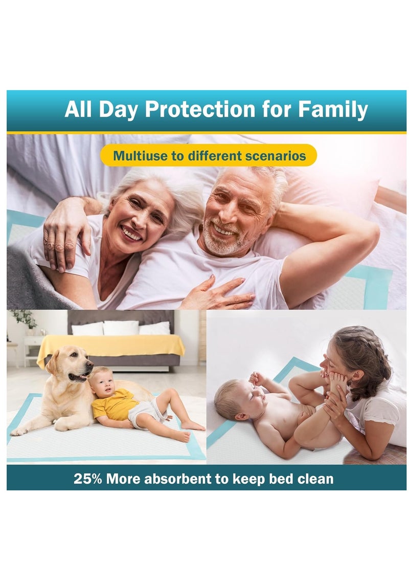 Generic - Disposable Underpads, Absorbent Incontinence Bed, Changing Mat for, Kids, Mothers, Elderly, Pets Underpads, Bed Protection 60x90 Pack of 150 - Image 1