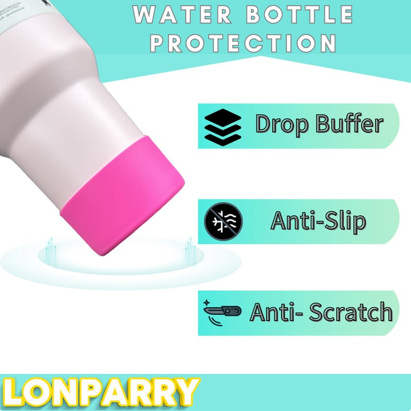 LONPARRY 2-Pack Silicone Boot for Stanley 40 30 Tumbler | Cover Fits Quencher IceFlow 20 oz Cup | BPA-Free Bottom Protector Accessories - Image 2