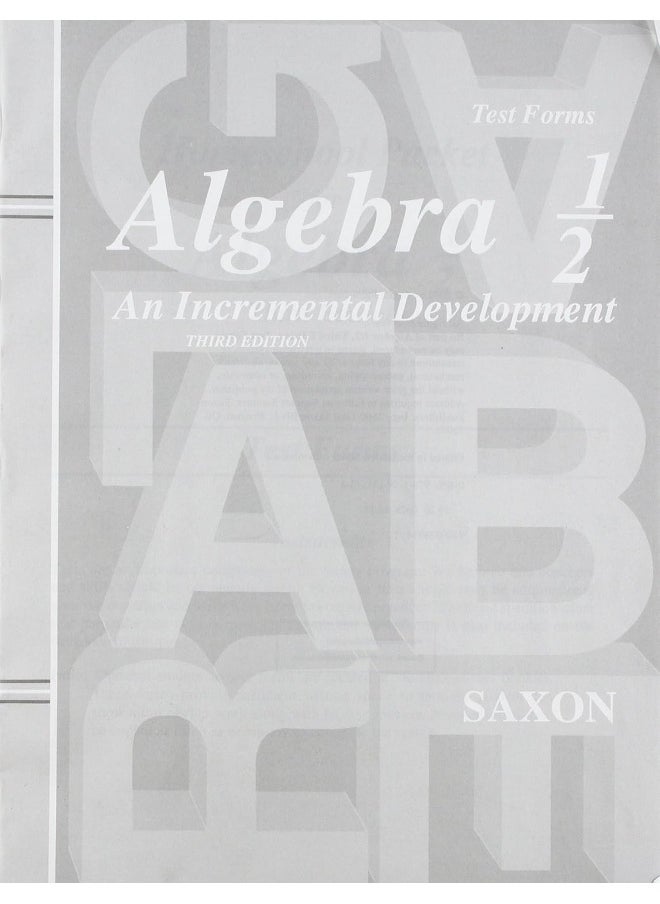 null - Saxon Algebra 1/2 Answer Key & Tests Third Edition - Image 1