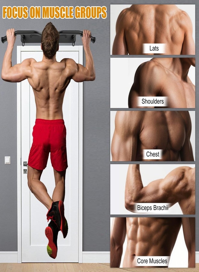 Kipika Pull Up Bar for Doorway Wall Mounted Multi-Grip Strength Bar with Resistance Band Hooks | Heavy-Duty Multifunctional Chin Up Bar for Home Gym Workout | 39-Inch Wide 600 Lbs Capacity - Image 5