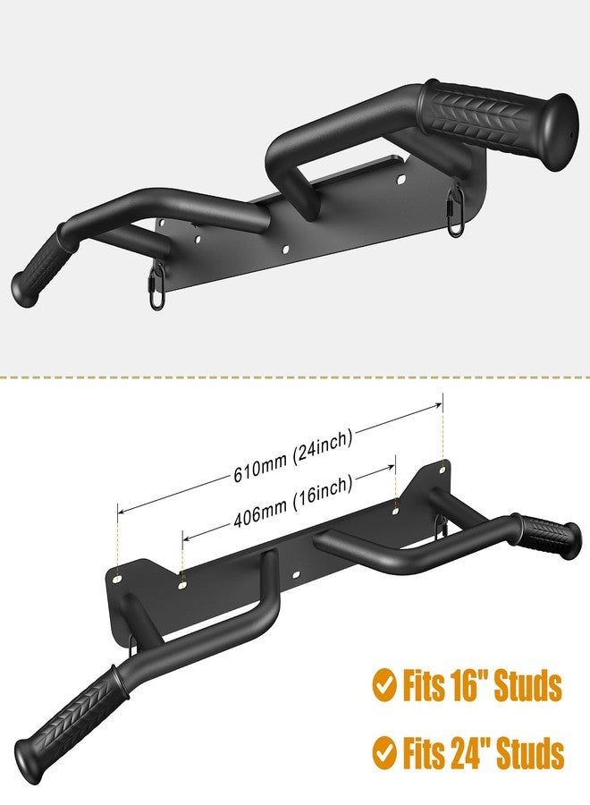 Kipika Pull Up Bar for Doorway Wall Mounted Multi-Grip Strength Bar with Resistance Band Hooks | Heavy-Duty Multifunctional Chin Up Bar for Home Gym Workout | 39-Inch Wide 600 Lbs Capacity - Image 2
