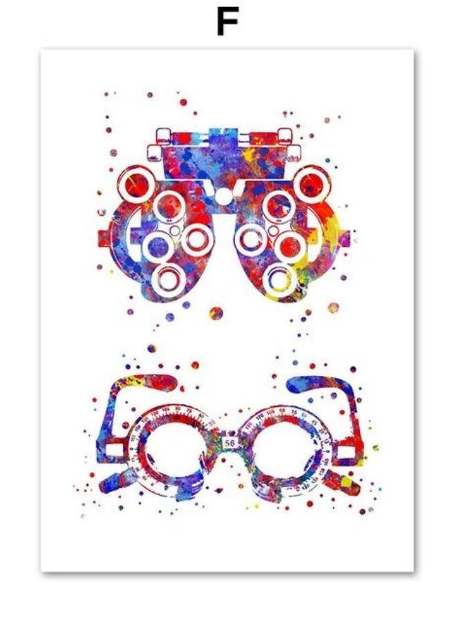 Ophthalmologist Optician Eye Anatomy Wall Art Canvas Painting Abstract Posters And Prints Wall Pictures For Doctor Office Decor - Image 1