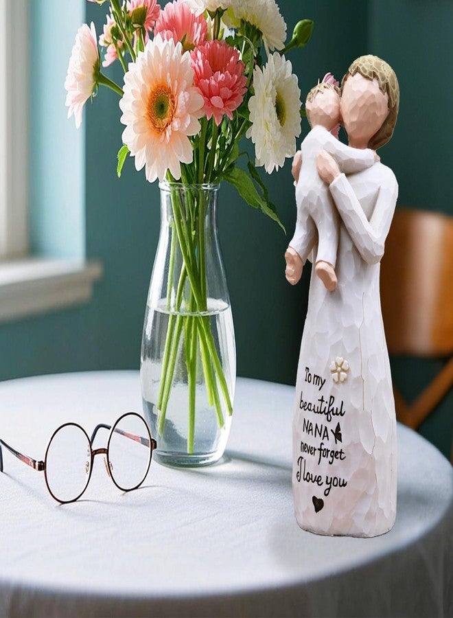 AcowSpt Nana Gifts, Nana Figure, Gifts for Nana, Grandma Gifts, Grandma Birthday Gifts, Gifts for Grandma, First Time Grandma Gifts - Nana Never Forget I Love You, Sculpted Hand-Painted Figurine - Image 3