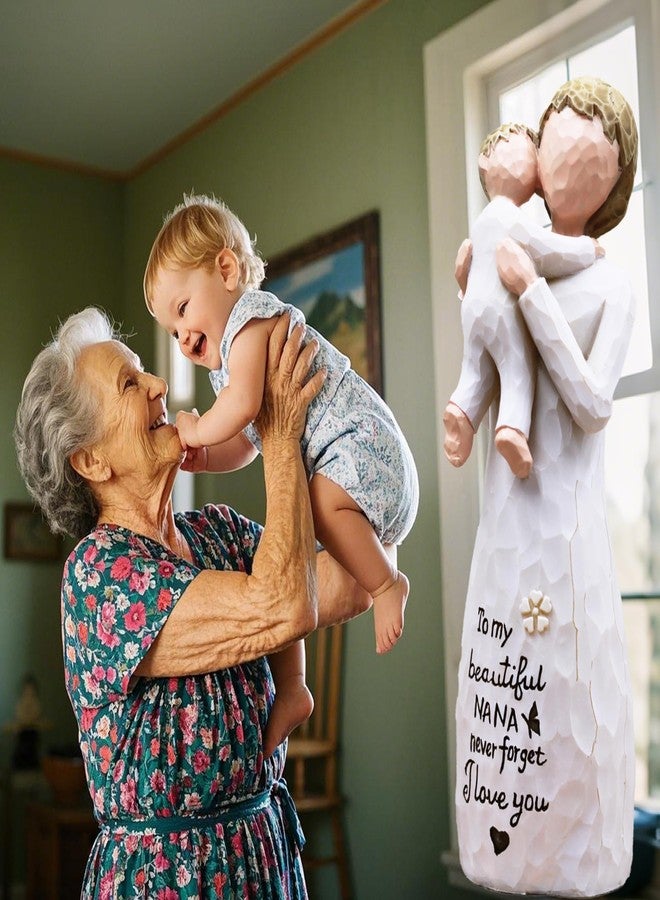 AcowSpt Nana Gifts, Nana Figure, Gifts for Nana, Grandma Gifts, Grandma Birthday Gifts, Gifts for Grandma, First Time Grandma Gifts - Nana Never Forget I Love You, Sculpted Hand-Painted Figurine - Image 2