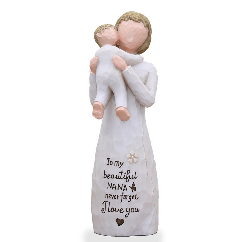 AcowSpt Nana Gifts, Nana Figure, Gifts for Nana, Grandma Gifts, Grandma Birthday Gifts, Gifts for Grandma, First Time Grandma Gifts - Nana Never Forget I Love You, Sculpted Hand-Painted Figurine - Image 1