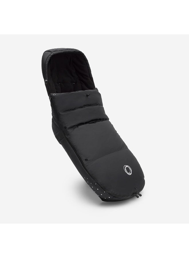 Bugaboo Performance Winter Footmuff - Stroller Accessory Weatherproof Climate Control Removable and Reflective - Midnight Black - Image 1