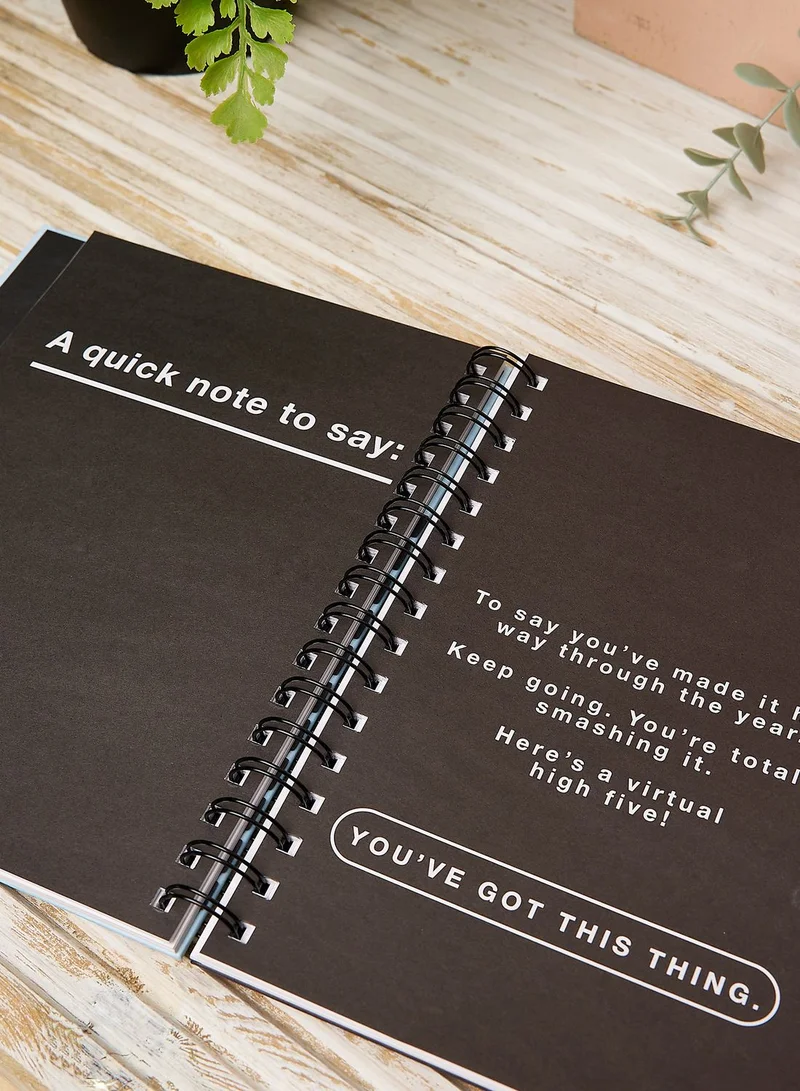 Typo Blue Student Planner Elastic Closure