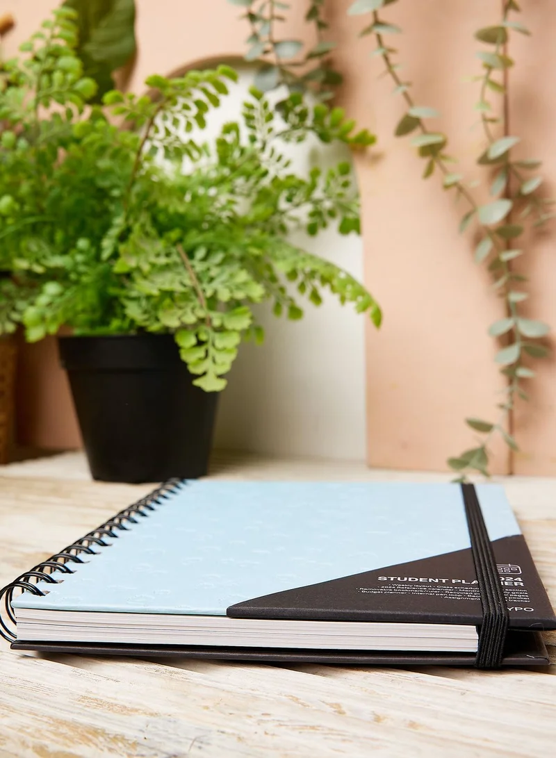 Typo Blue Student Planner Elastic Closure