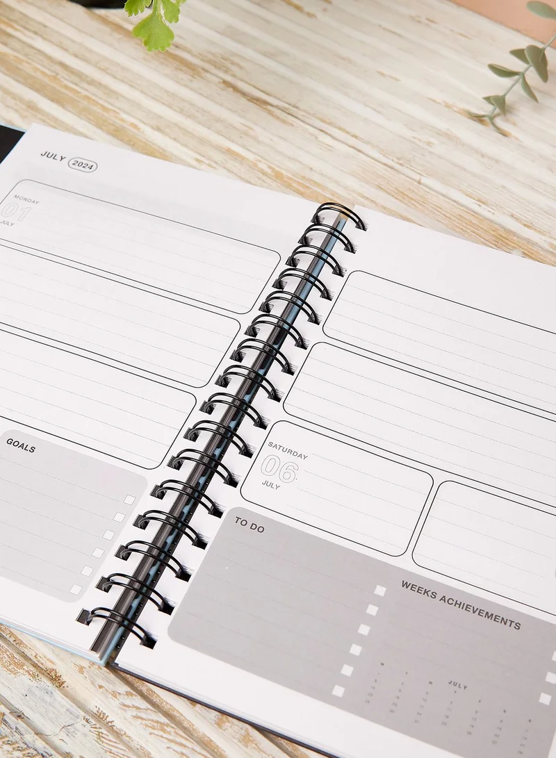 Typo Blue Student Planner Elastic Closure