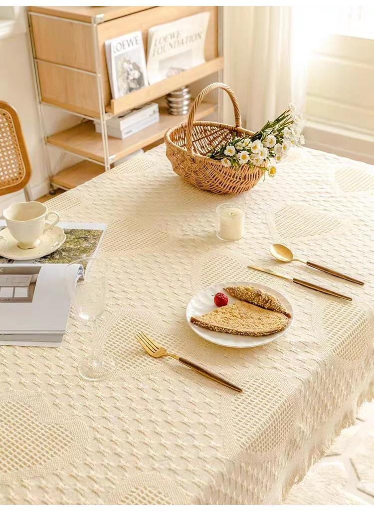 Table cloth, makeup table, coffee table, dustproof cover, dessert table, table mat arrangement table cover 130*260cm