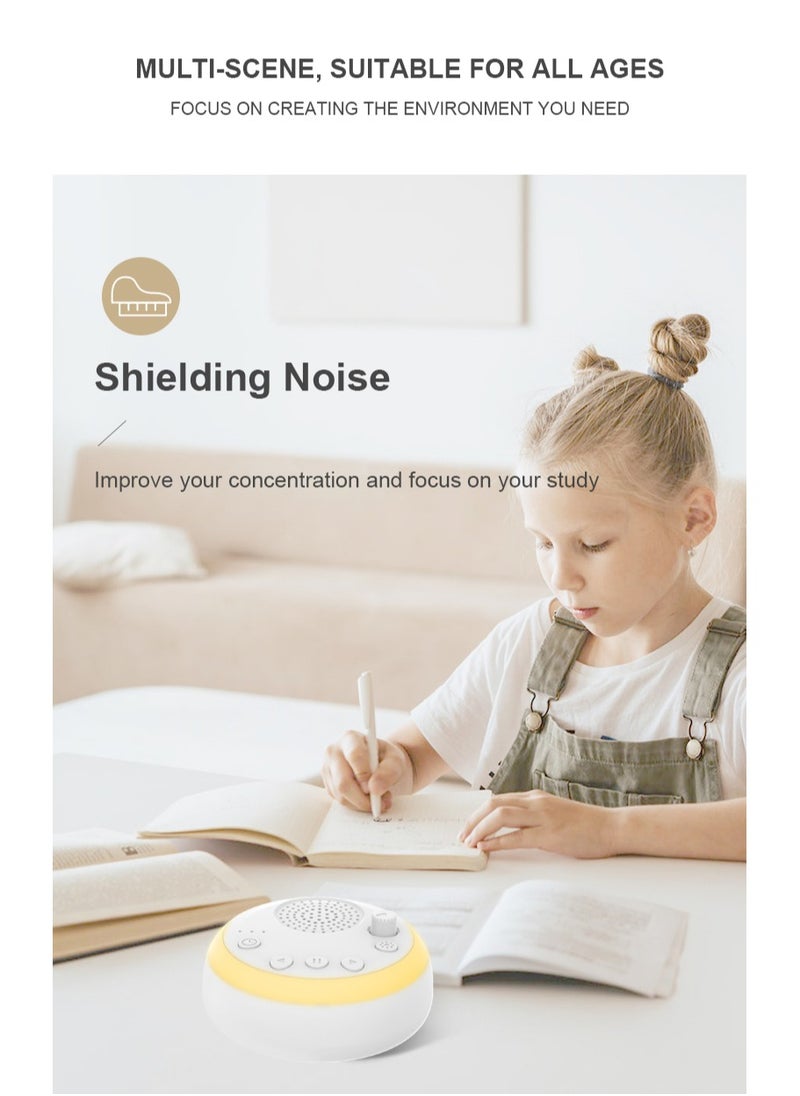 Ru syanl - Portable Sleep Sound Machine for Baby Adult 16 Soothing Sound Noise Maker with Night Light Travel White Noise Machine with 3 Sleep Timer & Memory Function Sound Therapy - Image 1