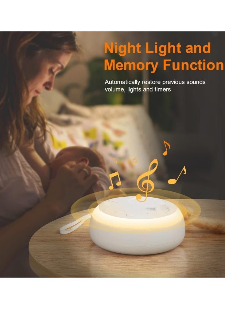 Ru syanl - Portable Sleep Sound Machine for Baby Adult 16 Soothing Sound Noise Maker with Night Light Travel White Noise Machine with 3 Sleep Timer & Memory Function Sound Therapy - Image 1