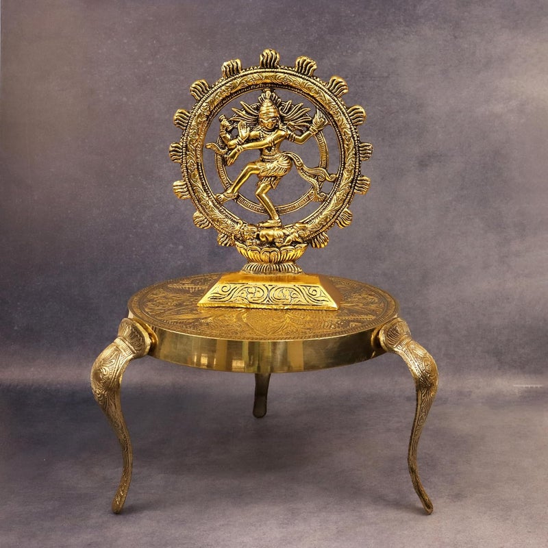 Spillbox كرسي سبيلبوكس نحاسي موكالي بيتا تشوكي باجوت بوجا لتماثيل الآلهة ديكور المنزل معبد ديwali كبير موكالي - Image 2