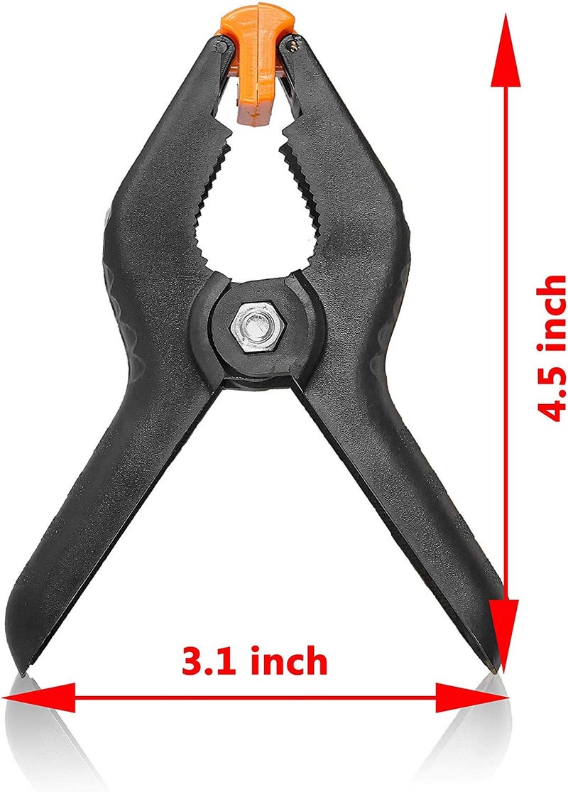 SHOPEE 4 عبوات من أكياس الرمل الثقيلة و 6 عبوات من مشابك الربيع الثقيلة بقطر 4.5 بوصة، دعائم للتصوير الفوتوغرافي والفيديو في الاستوديو لتثبيت مجموعة حامل الخلفية - Image 4