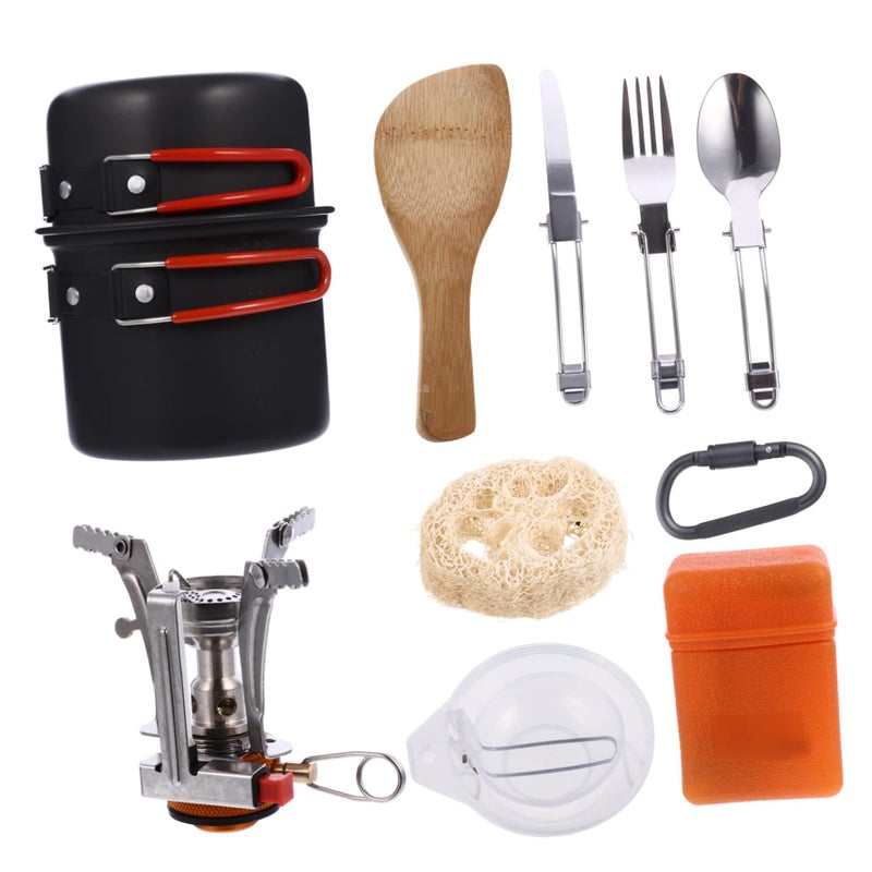 Portable Camping Cookware Set Non Stick Kettle and Utensils for Hiking - Image 2