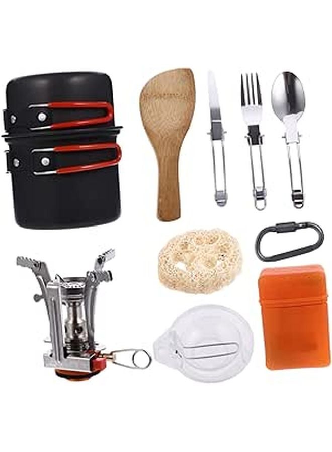 Portable Camping Cookware Set Non Stick Kettle and Utensils for Hiking - Image 1
