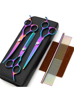 Hair Cutting Scissors Thinning Shears- Professional Barber Sharp Hair Scissors Hairdressing Shears Kit with Haircut Accessories in Leather Case for Cutting Styling Hair for Women Men Pet