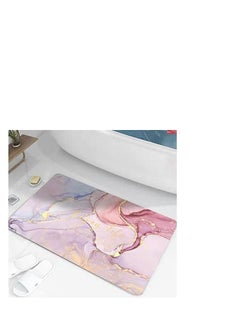 Spaceshoop Super Absorbent Bath Mat Quick Dry Bath Mat Leather Non Slip Mat Floor Mat Soft Non Slip Washable Bathroom Rug Random Shapes  - Image 5