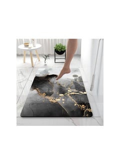 Spaceshoop Super Absorbent Bath Mat Quick Dry Bath Mat Leather Non Slip Mat Floor Mat Soft Non Slip Washable Bathroom Rug Random Shapes  - Image 3
