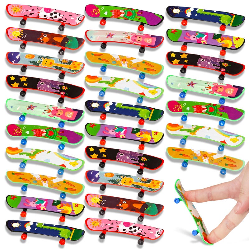LovesTown 50PCS Finger Skateboards for Kids Age 312 Mini Skateboard Toys Easter Gifts for Kids Party Favors Birthday Easter Goodie Bag Fillers Basket Stuffers Classroom Prizes for Boys Girls - Image 3