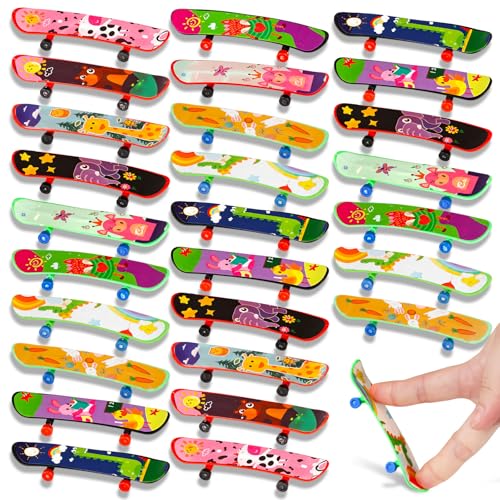 LovesTown 50PCS Finger Skateboards for Kids Age 312 Mini Skateboard Toys Easter Gifts for Kids Party Favors Birthday Easter Goodie Bag Fillers Basket Stuffers Classroom Prizes for Boys Girls - Image 1
