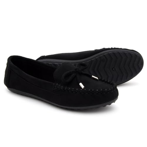 Herstyle Loafers for Women – Slip-On Business Flats Shoes | Dressy Casual Walking Flats with Memory Foam Insole | Lightweight & Comfortable Moccasins for Office & Travel, 2024Black, Size 7.0, Canal - Image 2