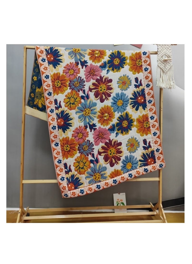 OMEVE - Bath Towel Oversized Adult Bath Towel Bohemian-inspired Style, 4-Layered Softness, Minimal Shedding, Quick Absorption & Fast Drying, Wrapping Capability, Double Sided Pattern 80*160cm - Image 1