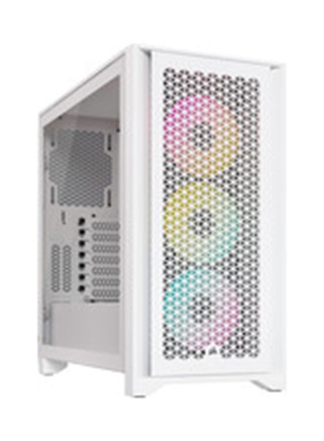 كورسير صندوق iCUE 4000D RGB Airflow متوسط الحجم، 3 مراوح AF120 RGB Elite، وحدة تحكم iCUE Lighting Node PRO، تصميم عالي التدفق الهوائي، نظام إدارة الكابلات CORSAIR RapidRoute | - Image 1