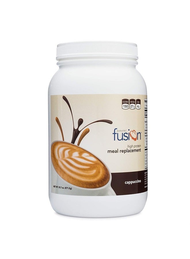 Bariatric Fusion مسحوق بروتين بديل الوجبة بنكهة الكابتشينو 27 جرام بروتين، عبوة تحتوي على 21 حصة لمرضى جراحة السمنة بما في ذلك تحويل مسار المعدة وعمليات تكميم المعدة - خالي من الجلوتين، الأسبارتام أو السكر - Image 1