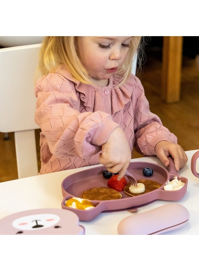 Tum Tum Baby Cutlery with Case - Baby Spoon & Fork Set, Self Feeding Cutlery, Silicone, 6+ Months, Pink - Image 4