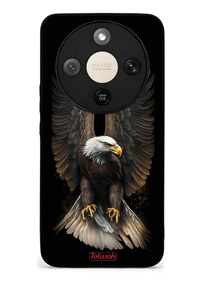 Tolwak غطاء حماية لهاتف Honor X9D مزخرف بجناحي نسر منتشرين - Image 1