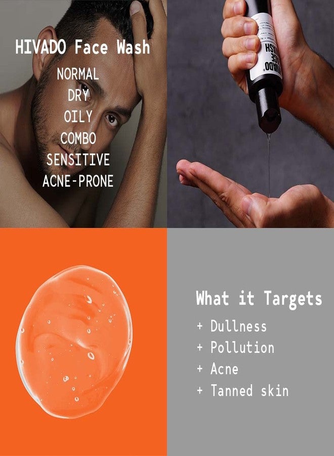 Hivado Men’s Face Wash & AM/PM Cream Combo Pack - Deep Cleansing Face Wash & Hydrating Day/Night Cream for Men - Anti-Aging, Moisturizing Skincare Set for All Skin Types - Image 5