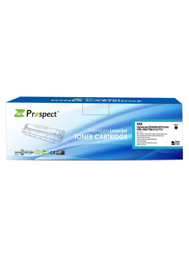 Prospect Toner 49A Q5949A 53A Q7553A Black Laser Toner Cartridge HP Q5949A Compatible with HP Laserjet Printers 1160 1320 1320n 1320tn 3390 3392 P2014 P2015 P2015d P2015dn P2015x M2727 Series - Image 4