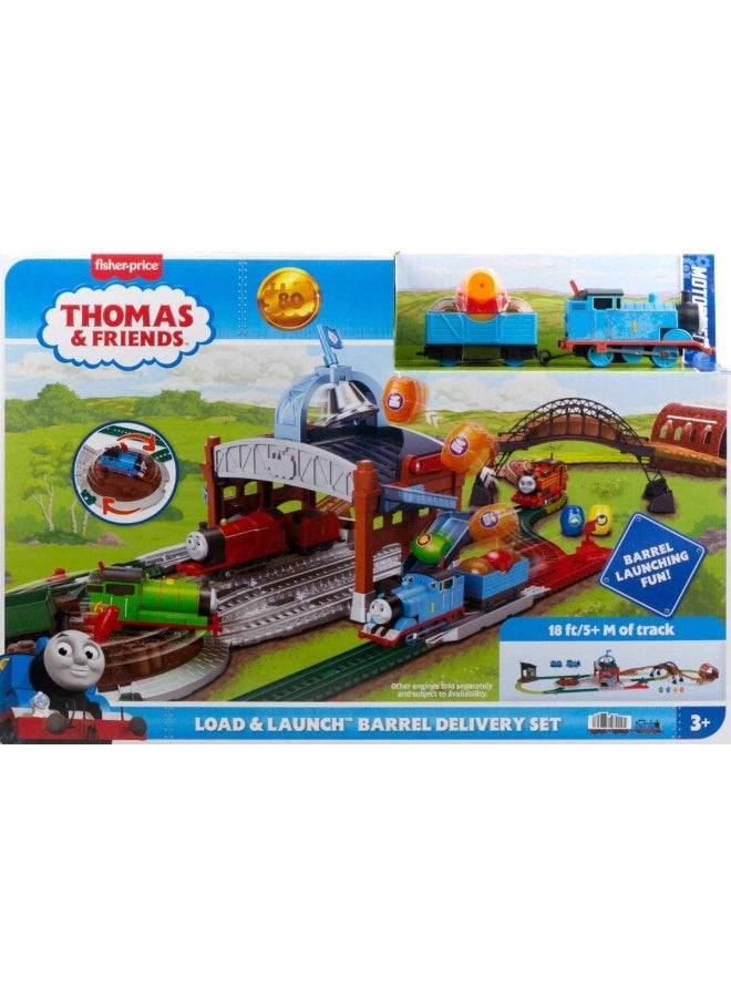 Fisher-Price Thomas & Friends Load & Launch Barrel Delivery Set (28 Pieces) - Image 1