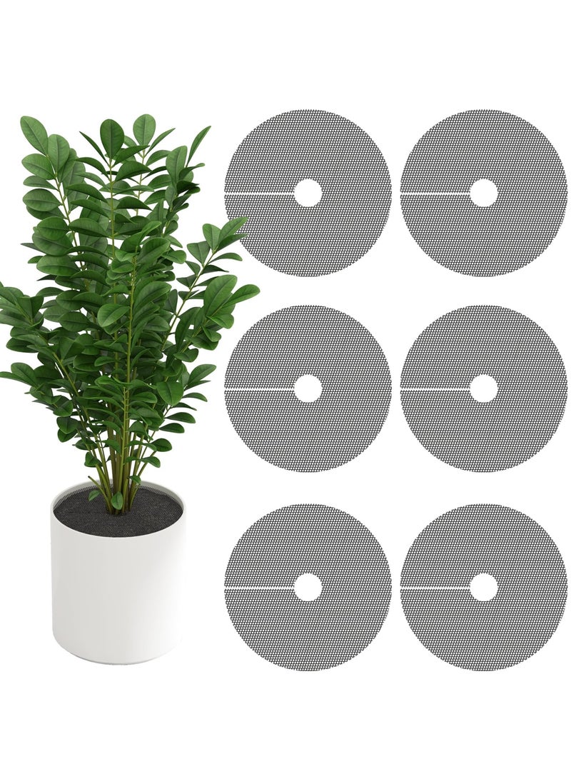 Barakah 6 Pcs Plant Pot Grids, Cuttable Plant Soil Covers Protectors from Pets & Animals, Flower Pot Soil Guard Disc for Indoor Houseplants & Outdoor Garden Plant Protection (11.8 Inch) - Image 1