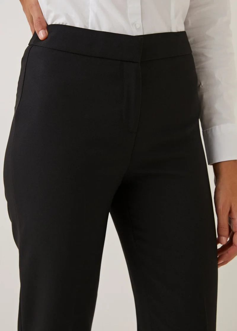 ماتلان Black Straight Fit Trousers (Regular)